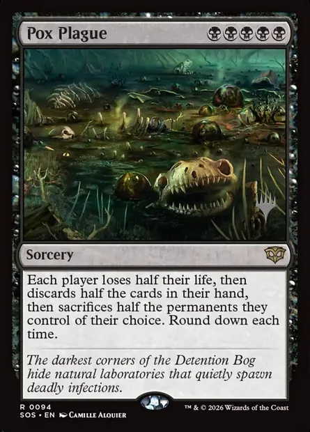 Pox Plague, Magic card PSOS 94p — Secrets of Strixhaven Promos set