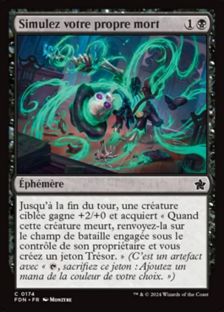Simulez votre propre mort, carte Magic FDN 174 — extension Foundations