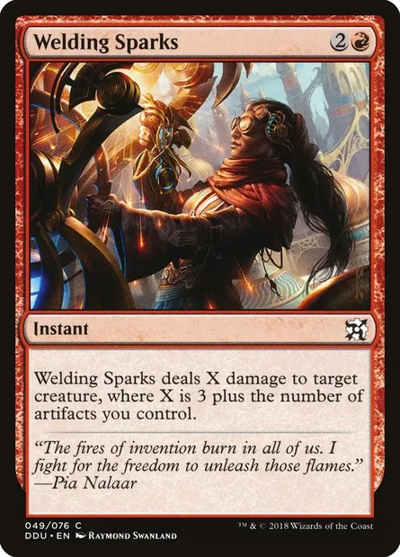 Welding Sparks, Magic card DDU 49 — Duel Decks: Elves vs. Inventors set