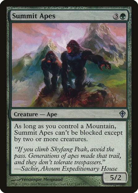 Summit Apes, Magic card WWK 114 — Worldwake set