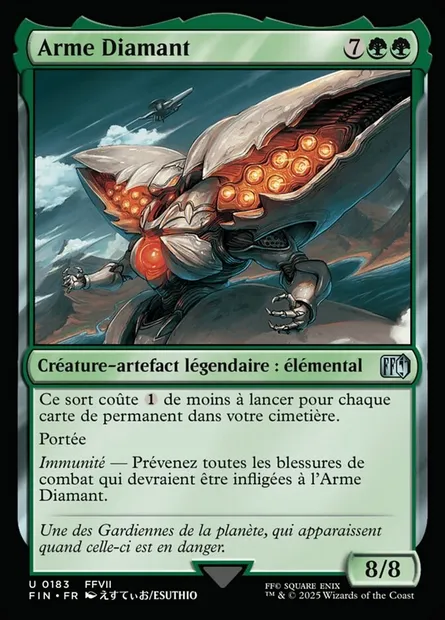 Arme Diamant, carte Magic FIN 183 — extension Final Fantasy