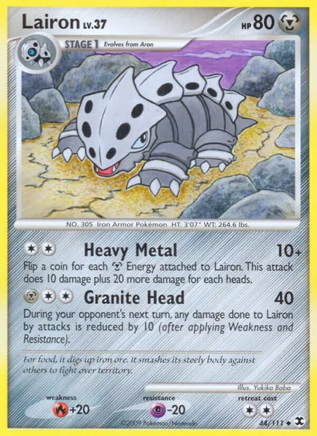 Lairon, Pokémon card RR 44 — Rising Rivals set