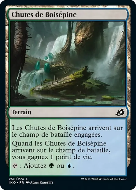 Chutes de Boisépine, carte Magic IKO 256 — extension Ikoria: Lair of Behemoths