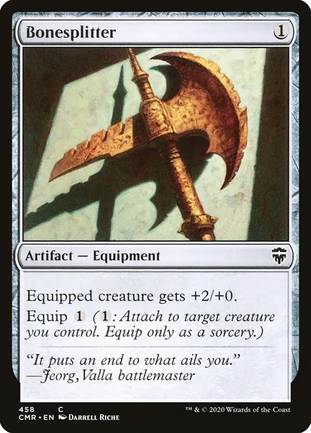 Bonesplitter, Magic card CMR 458 — Commander Legends set