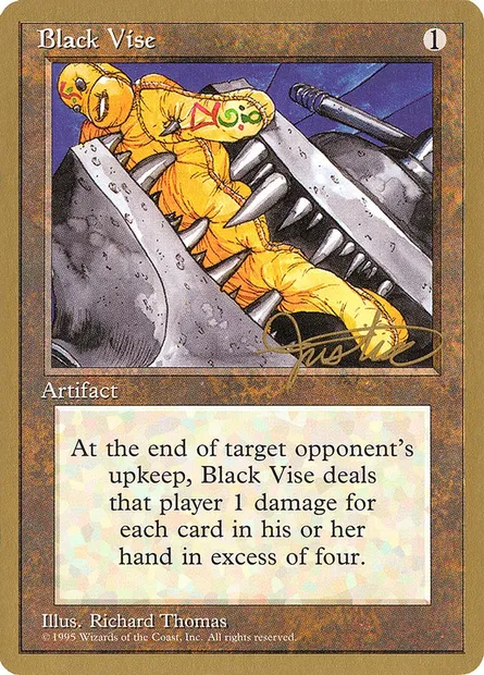 Black Vise, Magic card PTC mj299 — Pro Tour Collector Set set