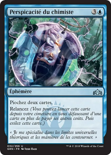 Perspicacité du chimiste, carte Magic GRN 32 — extension Les Guildes de Ravnica