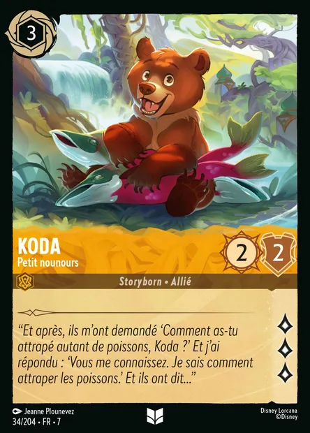 Koda - Petit nounours, carte Disney Lorcana CH7-034 — extension L'île d'Archazia