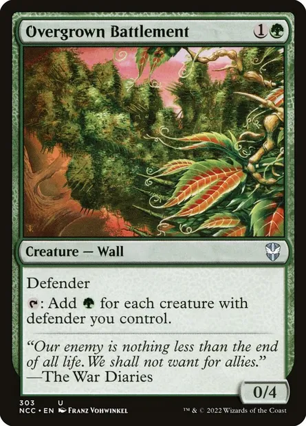 Overgrown Battlement, Magic card NCC 303 — New Capenna Commander set