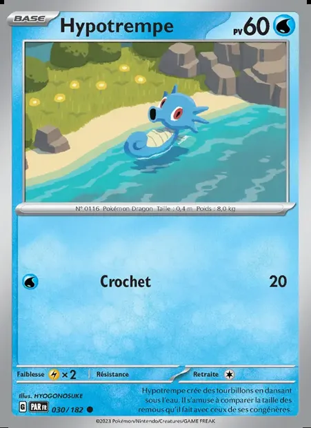 Hypotrempe, carte Pokémon PAR 030 — extension Faille Paradoxe