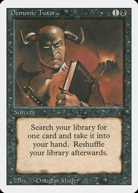 Demonic Tutor, Magic card 3ED 105 — Revised Edition set