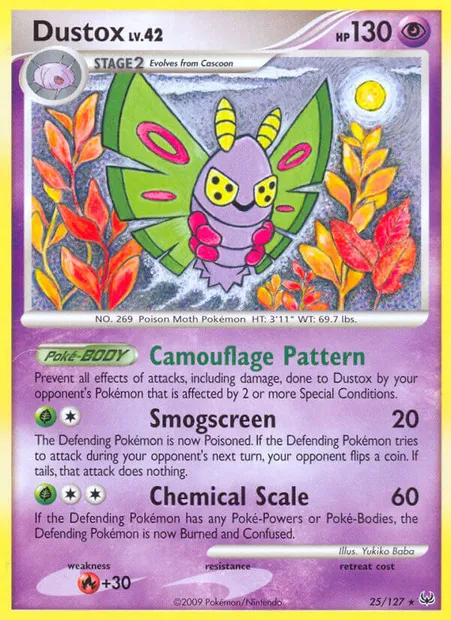 Dustox, Pokémon card PL 25 — Platinum set
