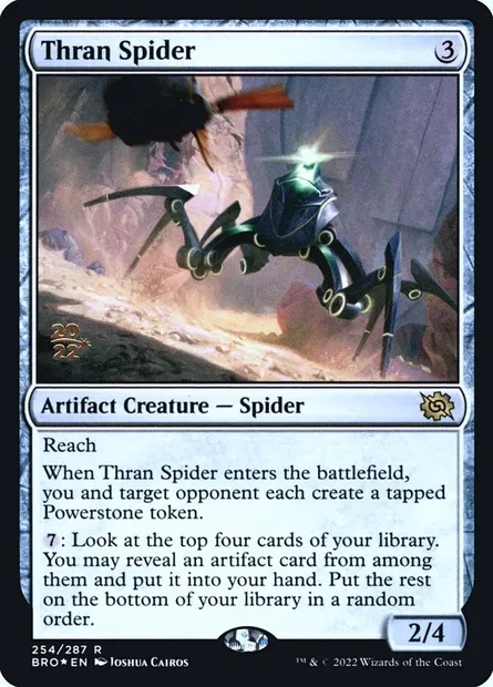 Araignée thran, carte Magic PBRO 254s — extension The Brothers' War Promos
