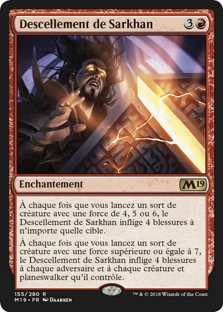 Descellement de Sarkhan, carte Magic M19 155 — extension Core Set 2019