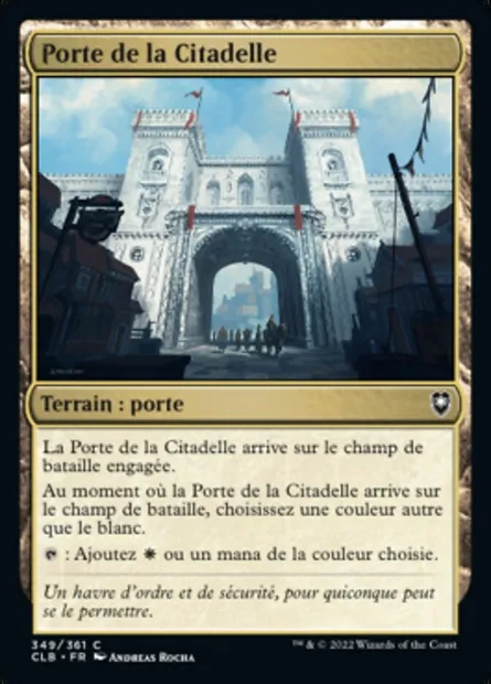 Porte de la Citadelle, carte Magic CLB 349 — extension Commander Légendes : la bataille de la Porte de Baldur