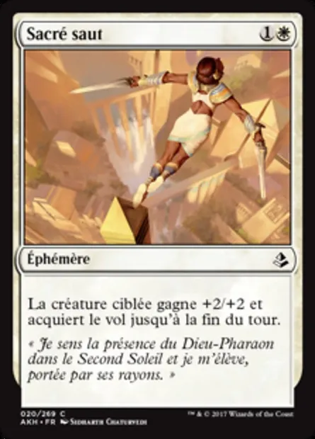 Sacré saut, carte Magic AKH 20 — extension Amonkhet