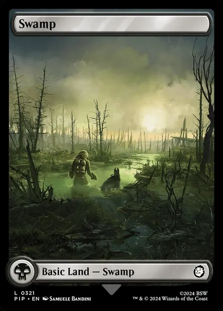 Swamp, Magic card PIP 321 — Fallout set