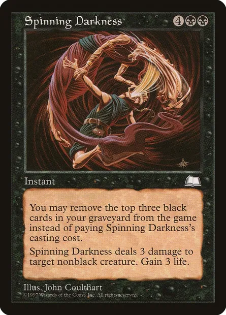 Spinning Darkness, Magic card WTH 81 — Weatherlight set