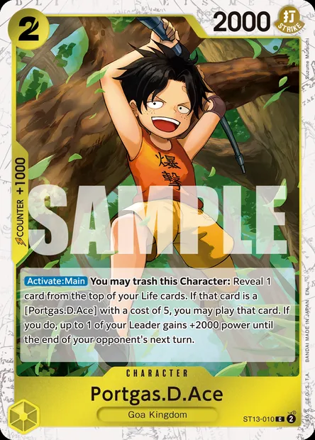 Portgas.D.Ace, One Piece card ST13-010 — The Three Brothers set