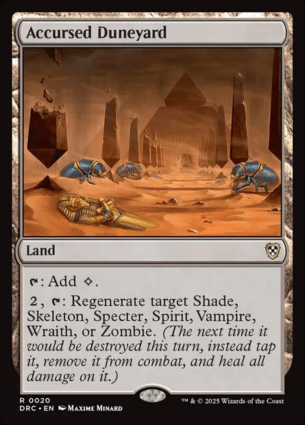 Accursed Duneyard, Magic card DRC 20 — Aetherdrift Commander set