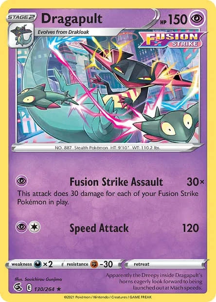 Dragapult, Pokémon card FST 130 — Fusion Strike set