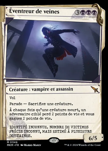 Éventreur de veines, carte Magic MKM 346 — extension Murders at Karlov Manor