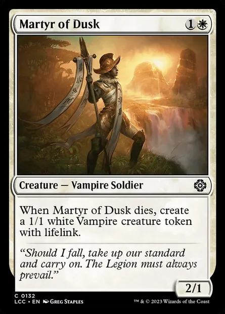 Martyr of Dusk, Magic card LCC 132 — The Lost Caverns of Ixalan Commander set