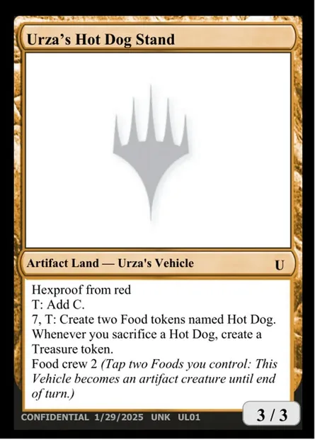 Urza's Hot Dog Stand, Magic card UNK UL01b — Unknown Event set