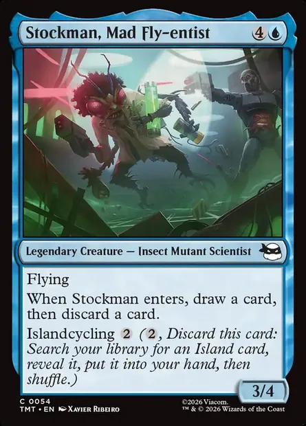 Stockman, Mad Fly-entist, Magic card TMT 54 — Teenage Mutant Ninja Turtles set