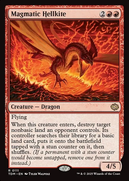 Magmatic Hellkite, Magic card TDM 111 — Tarkir: Dragonstorm set