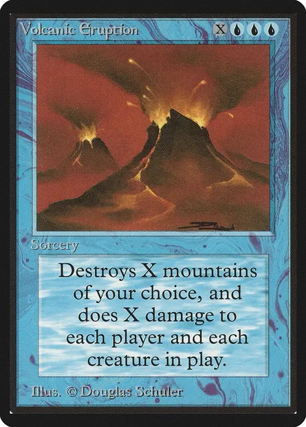 Eruption volcanique, carte Magic LEB 89 — extension Limited Edition Beta