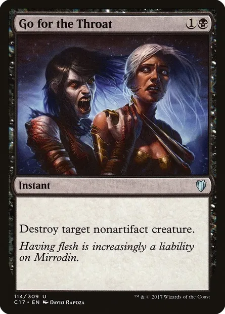 Go for the Throat, Magic card C17 114 — Commander 2017 set
