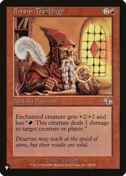 Arcane Teachings, Magic card PLST JUD-78† — The List set
