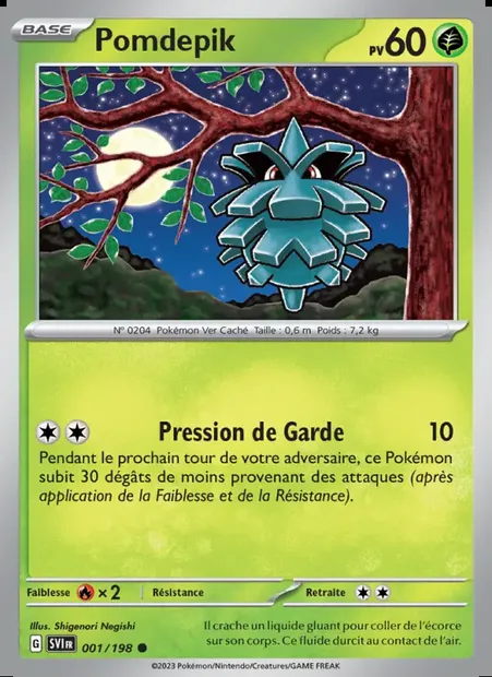 Pomdepik, carte Pokémon SVI 001 — extension Écarlate et Violet