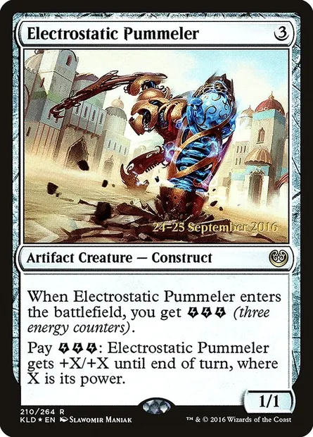 Electrostatic Pummeler, Magic card PKLD 210s — Kaladesh Promos set