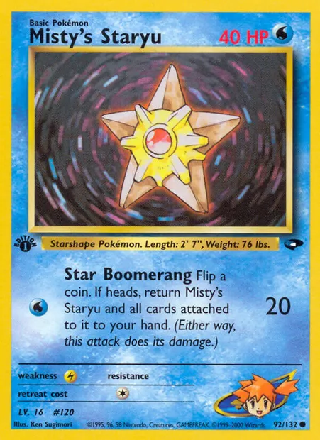 Stari d'Ondine, carte Pokémon GC 92 — extension Gym Challenge