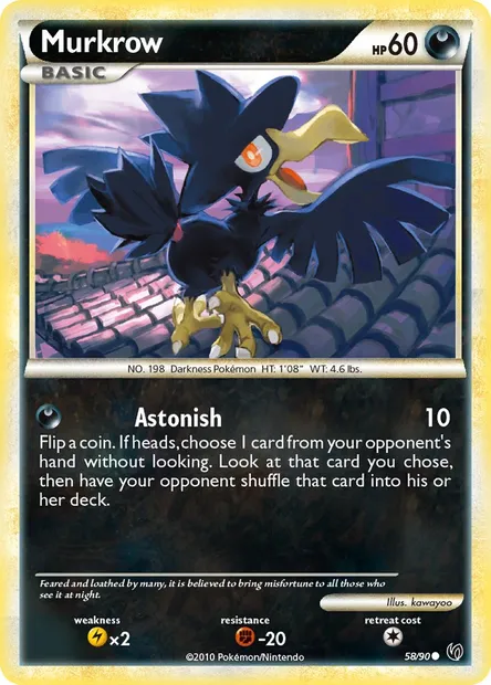 Murkrow, Pokémon card UD 58 — Undaunted set