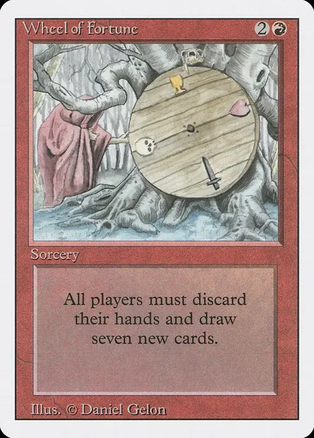 Wheel of Fortune, Magic card 3ED 185 — Revised Edition set