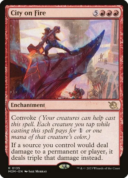 City on Fire, Magic card MOM 135 — March of the Machine set