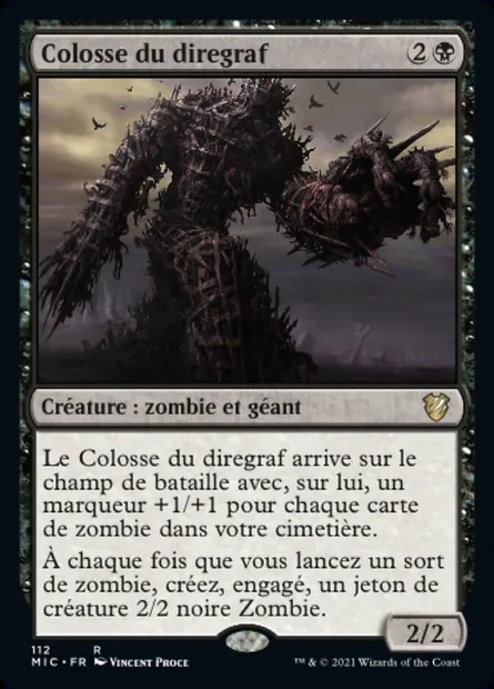 Colosse du diregraf, carte Magic MIC 112 — extension Midnight Hunt Commander