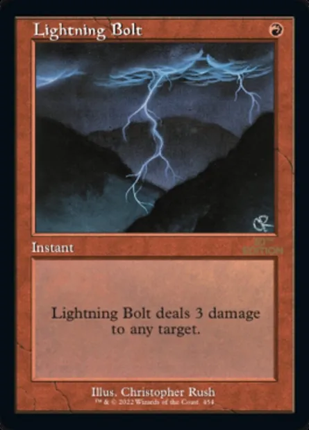 Lightning Bolt, Magic card 30A 454 — 30th Anniversary Edition set