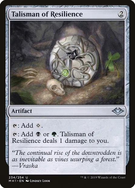 Talisman of Resilience, Magic card MH1 234 — Modern Horizons set