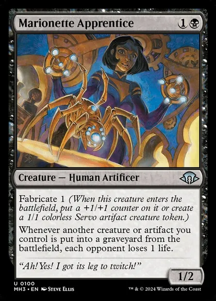 Marionette Apprentice, Magic card MH3 100 — Modern Horizons 3 set