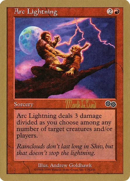 Arc électrique, carte Magic WC99 mlp174 — extension World Championship Decks 1999
