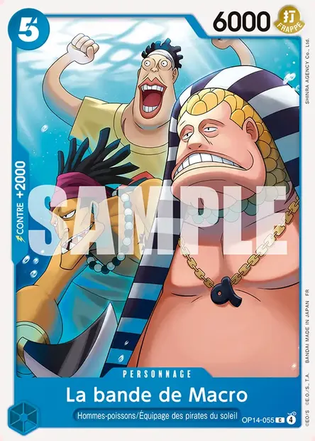 La bande de Macro, carte One Piece OP14-055 — extension LES SEPT DE LA MER D'AZUR