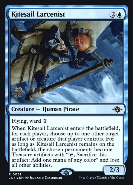 Kitesail Larcenist, Magic card PLCI 61s — The Lost Caverns of Ixalan Promos set