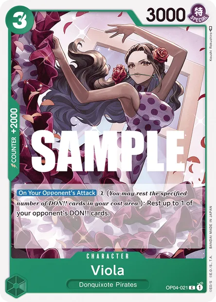 Viola, carte One Piece OP04-021 — extension KINGDOMS OF INTRIGUE