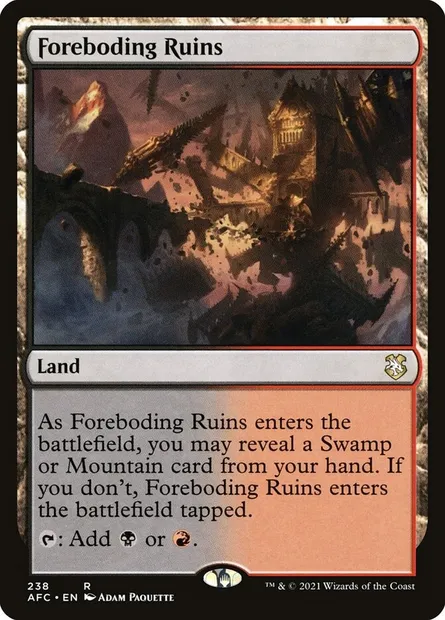 Foreboding Ruins, Magic card AFC 238 — Forgotten Realms Commander set