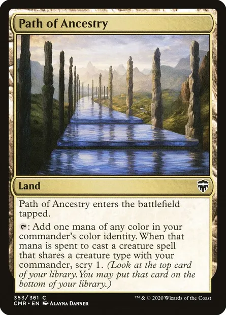 Path of Ancestry, Magic card CMR 353 — Commander Legends set