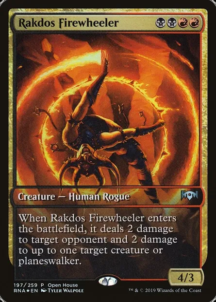Rakdos Firewheeler, Magic card PRNA 197 — Ravnica Allegiance Promos set