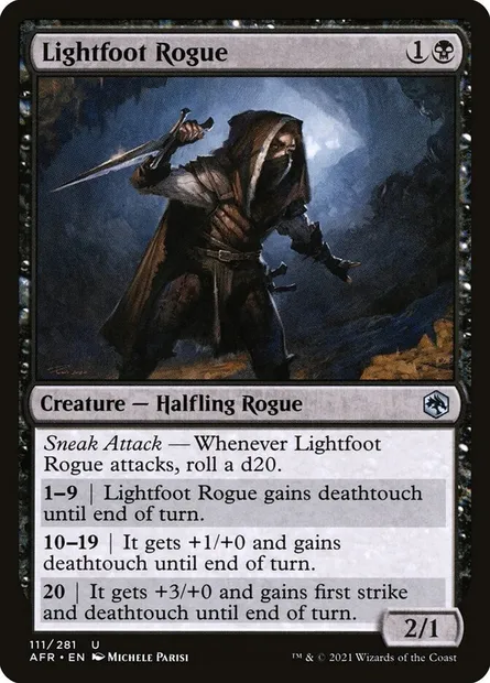 Lightfoot Rogue, Magic card AFR 111 — Adventures in the Forgotten Realms set
